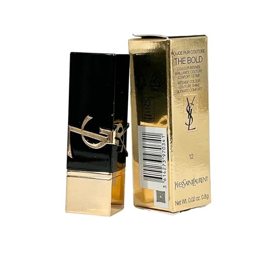 YVES SAINT LAURENT YSL Rouge Pur Couture THE BOLD Lipstick Color # 12 NU INCONGRU (MINI/SMALL/SAMPLE SIZE/TRAVEL SIZE) - 0341, RED